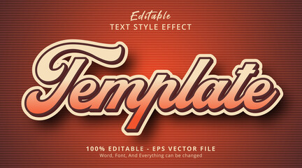 Fototapeta premium Editable text effect, Template text on sticker style effect