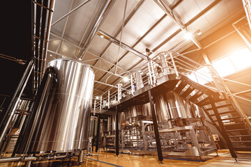 Craft beer brewing equipment in privat brewery