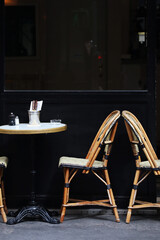 Typical parisian cafe in the city center