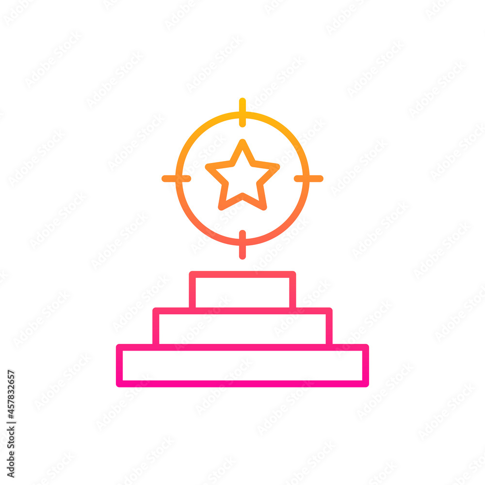 Poster goals and objectives vector gradient icon style illustration. eps 10 file