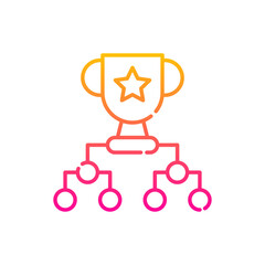 Competitive advantages vector gradient icon style illustration. EPS 10 file