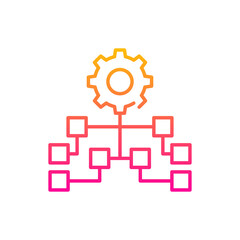 Cascading Indicator vector gradient icon style illustration. EPS 10 file