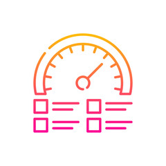 Leading Indicator vector gradient icon style illustration. EPS 10 file