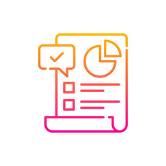 Reports vector gradient icon style illustration. EPS 10 file