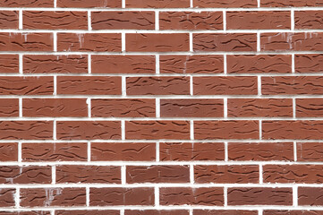 Red masonry, brick wall, background.