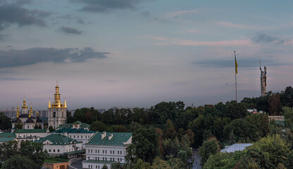 Panorama of Kiev from Peczerska Lawra