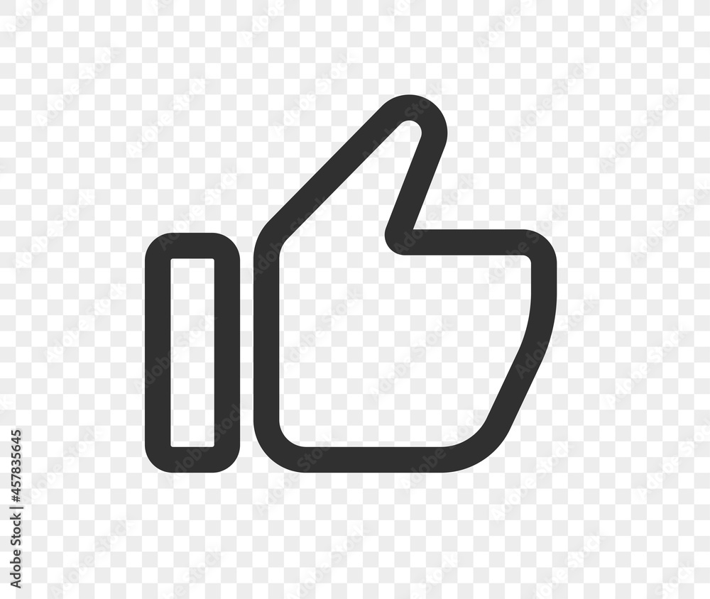 Poster linear thumbs pictogram isolated on transparent background