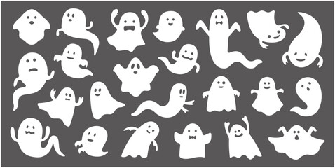 Ghost character vector art for halloween