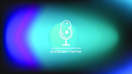 PODCAST ABSTRACT COLORFUL GRADIENT DESIGN BACKGROUND VECTOR. GOOD FOR COVER DESIGN, BANNER, WEB,SOCIAL MEDIA