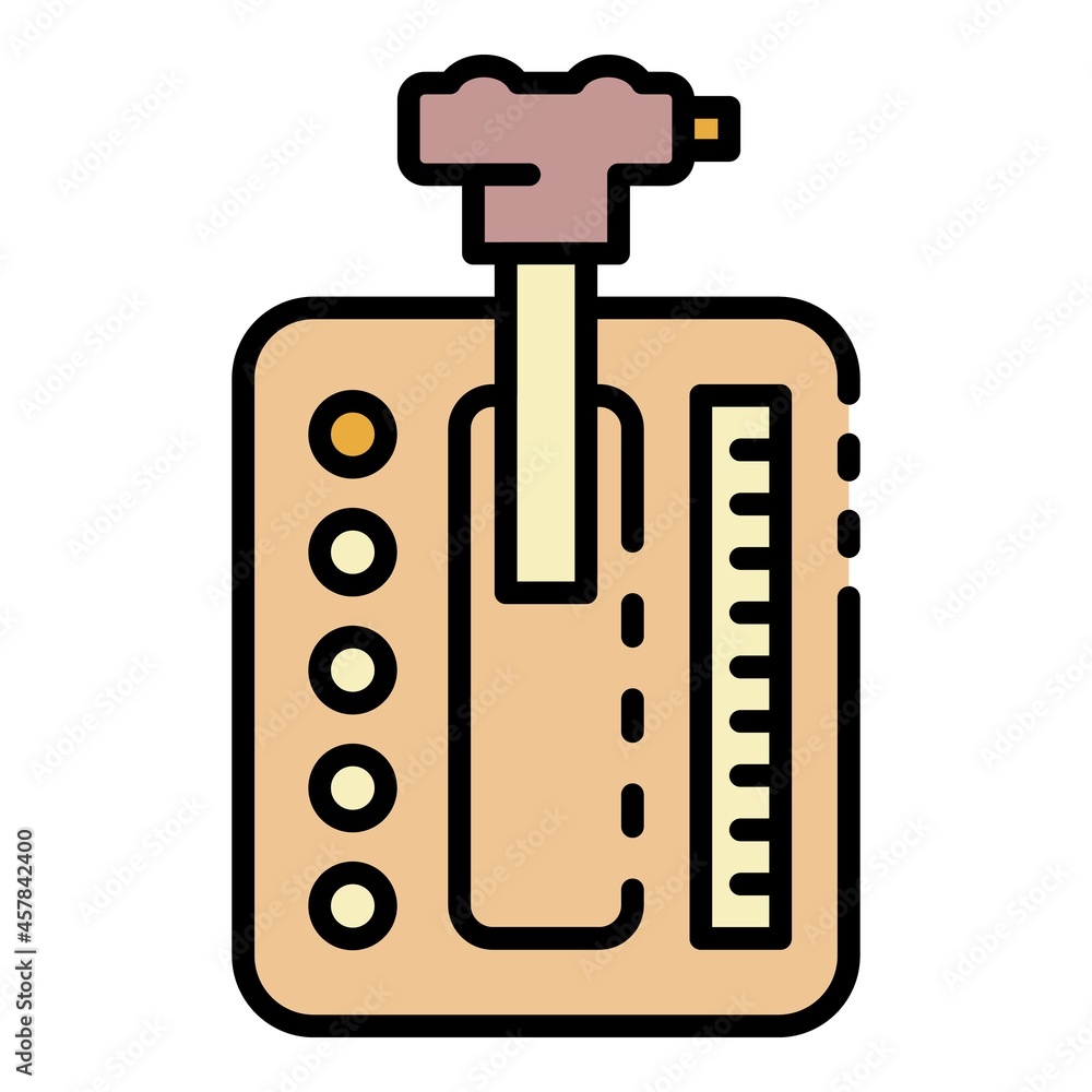 Poster automatic gearbox icon. outline automatic gearbox vector icon color flat isolated