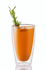 Hot sea buckthorn winter drink with rosemary