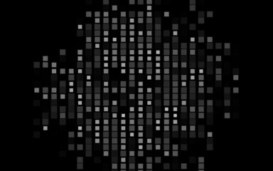 Dark Silver, Gray vector template with crystals, rectangles.