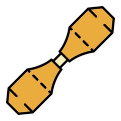 Futuristic skateboard icon. Outline futuristic skateboard vector icon color flat isolated