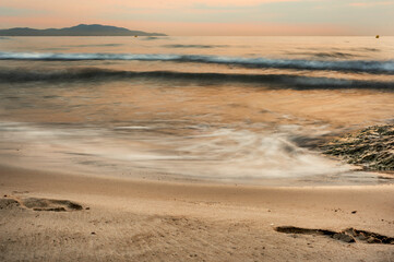 sunset on the beach