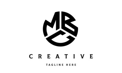 MBC creative circle shape three letter logo vector