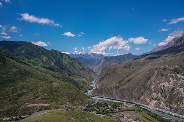Naklejka premium Alagir Gorge in North Ossetia, Russia