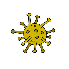 Fototapeta premium Virus. Mandatory vaccination. Coronavirus. Covid-19. Flu. Infection. Disease. Pandemic. Epidemic. Freehand drawing. Doodle vector illustration.