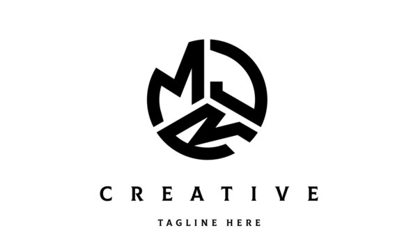 MJR creative circle shape three letter logo vector