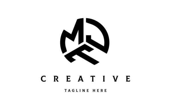 MJT creative circle shape three letter logo vector