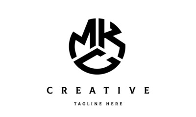 MKC creative circle shape three letter logo vector