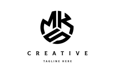 MKS creative circle shape three letter logo vector