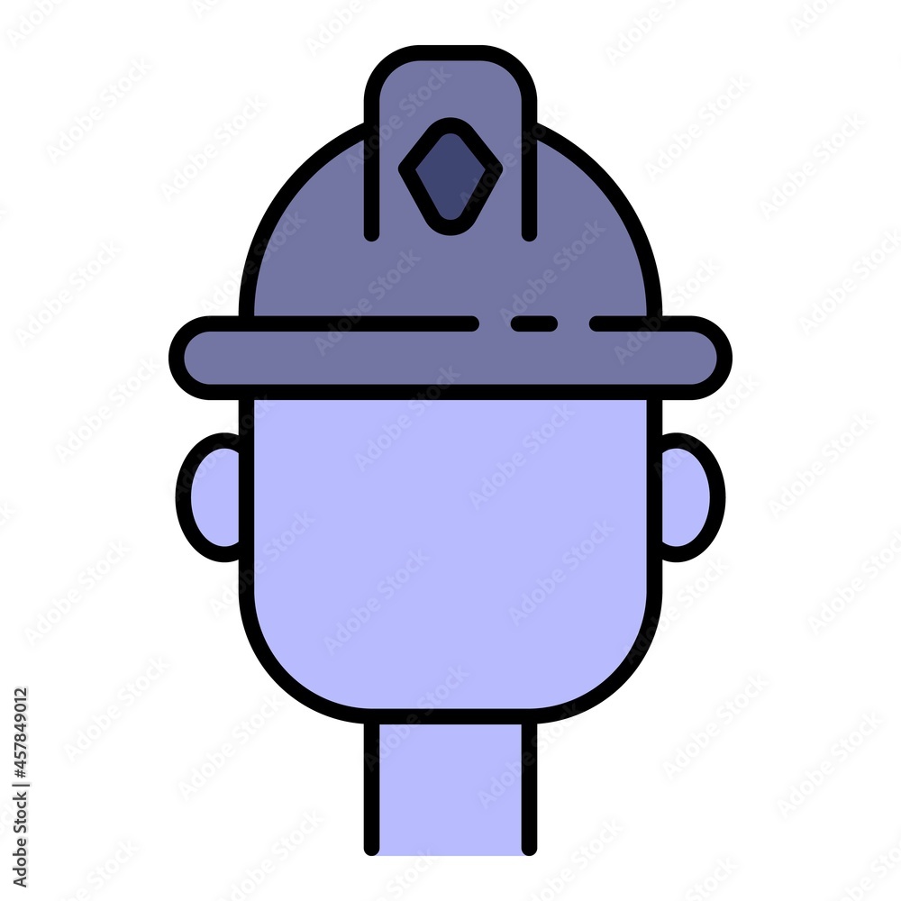 Poster architecture face icon. outline architecture face vector icon color flat isolated