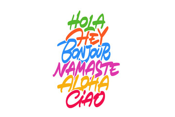 Greeting vector lettering © yurazaga