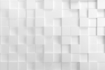 Abstract mosaic white background. 3D rendering.