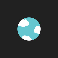 Darkness, hole and sky. Hope, dream, opportunity, vision, freedom, discovery, imagination and optimism concept. Flat design. EPS 8 vector illustration, no transparency, no gradients