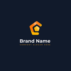 Modern business creative logo concept for technology construction business