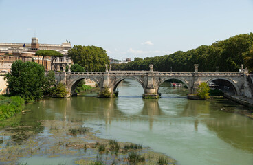 Fototapeta na wymiar Holy Angel Bridge in Rome 