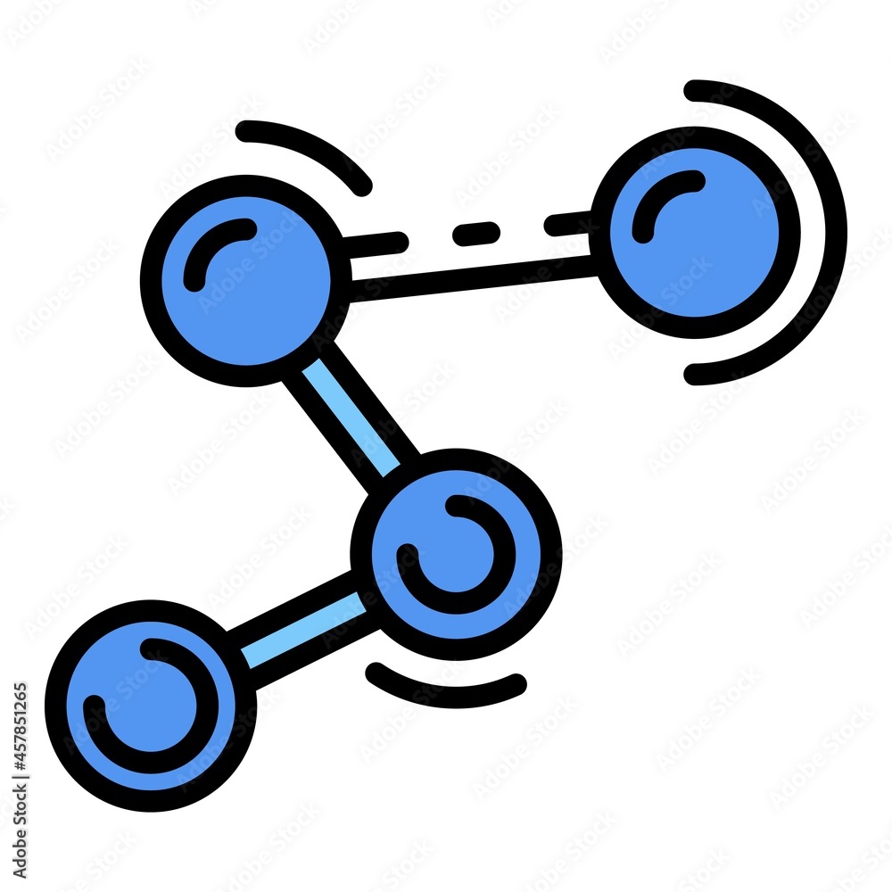 Aufkleber molecule lab icon. outline molecule lab vector icon color flat isolated