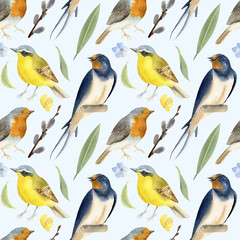 seamless pattern with birds
