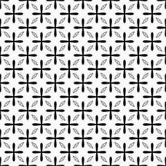 Black and white surface pattern texture. Bw ornamental graphic design. Mosaic ornaments. Pattern template. Vector illustration.