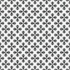 Black and white surface pattern texture. Bw ornamental graphic design. Mosaic ornaments. Pattern template. Vector illustration.