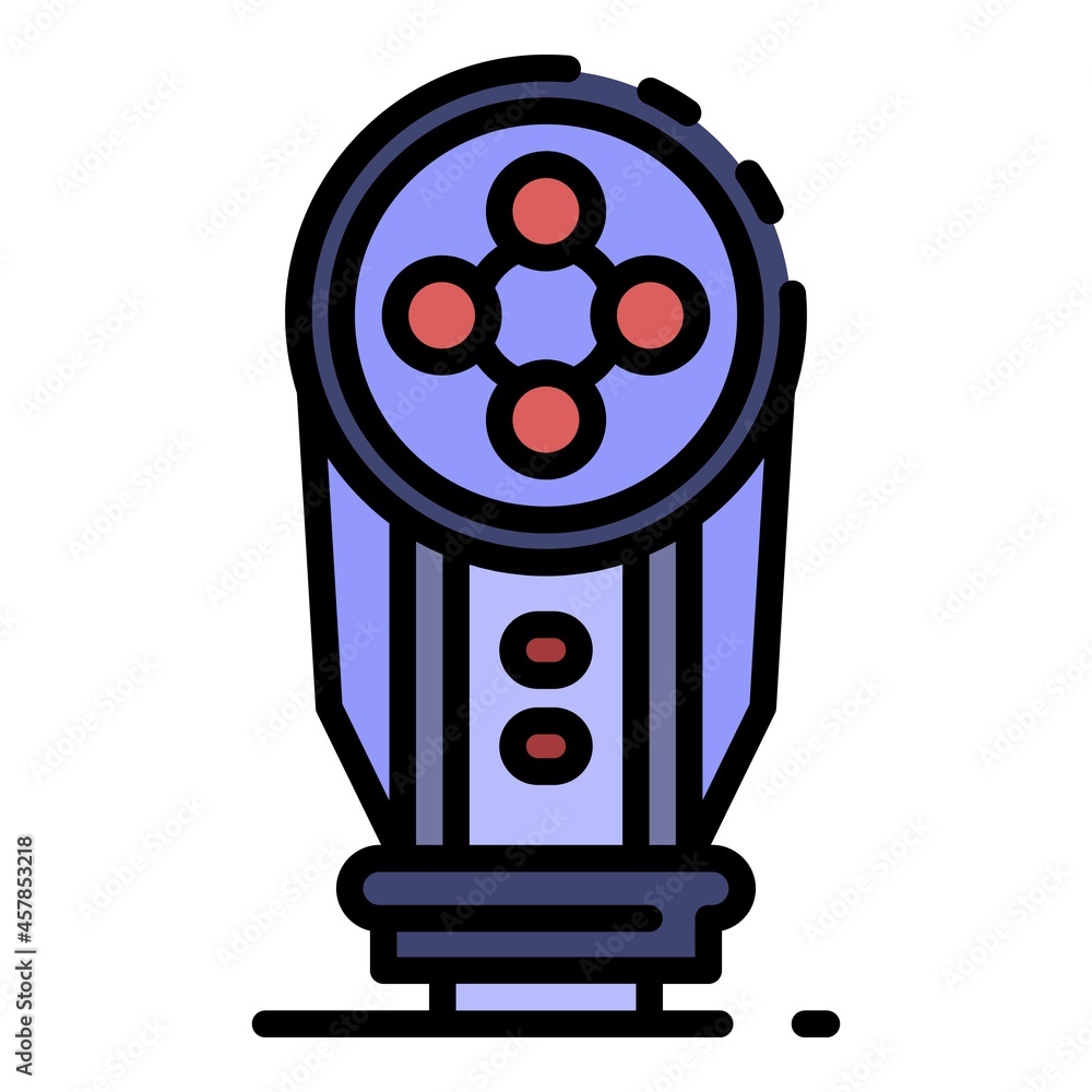 Aufkleber camera flash icon. outline camera flash vector icon color flat isolated