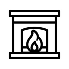 暖炉のアイコン　fireplace vector icon