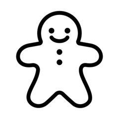 .ジンジャーブレッドマンのアイコン　Gingerbread man vector icon