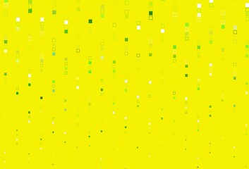 Light Green, Yellow vector pattern with crystals, rectangles.