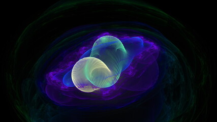 抽象的な宇宙のような背景 © KJ07