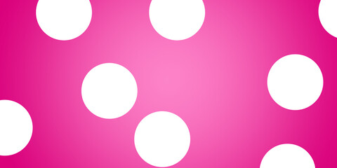 stylish trendy bright pink magenta colored background with large circles, polka dots