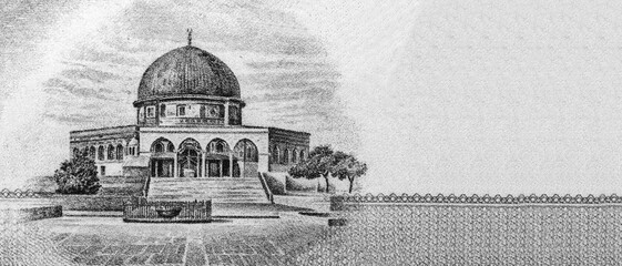 The Dome of the Rock is an Islamic monument located on the Temple Mount in the Old City of...