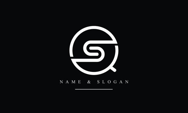 SQ, QS, S, Q abstract letters logo monogram