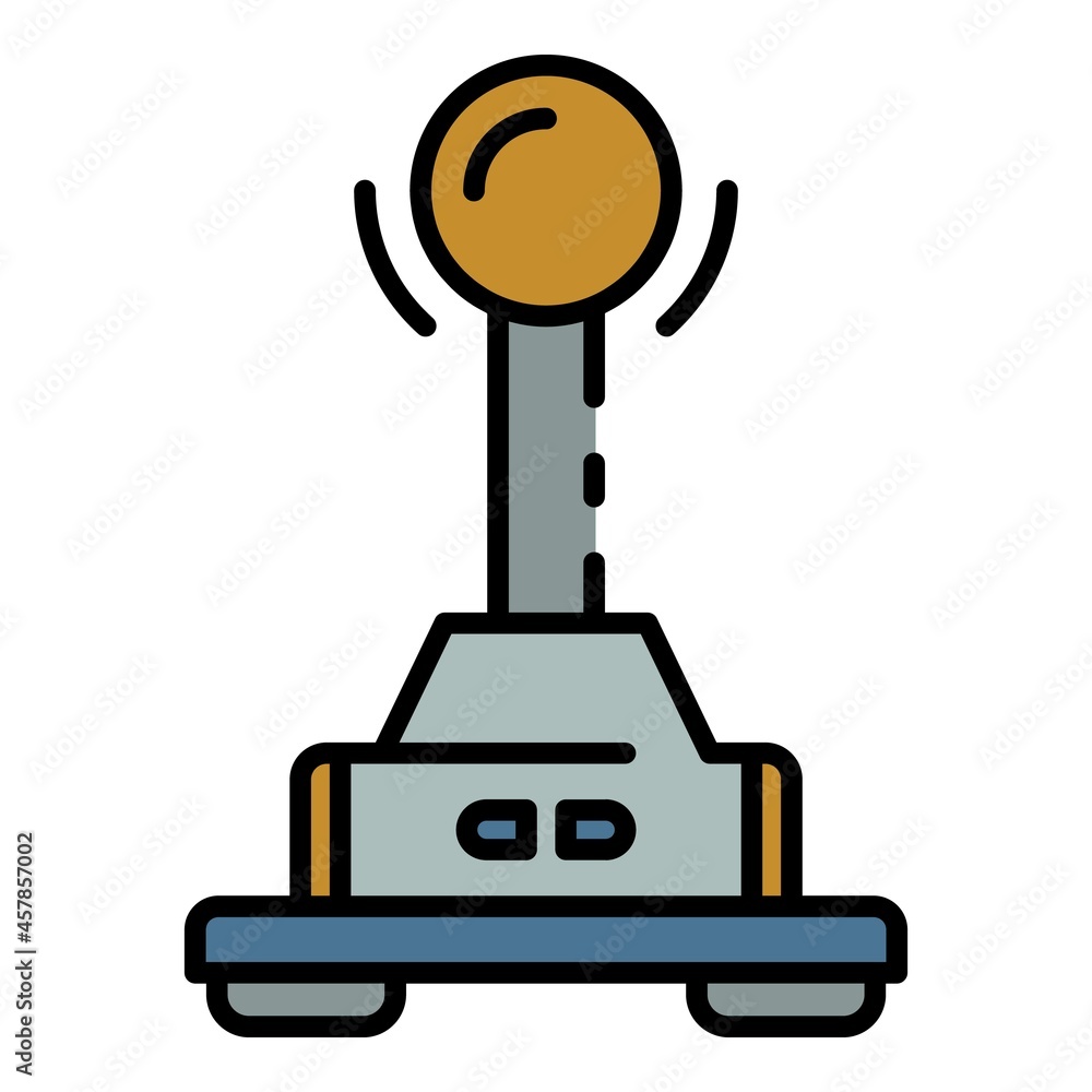 Poster videogame gamepad icon. outline videogame gamepad vector icon color flat isolated