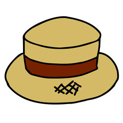 ストローハットのイラスト