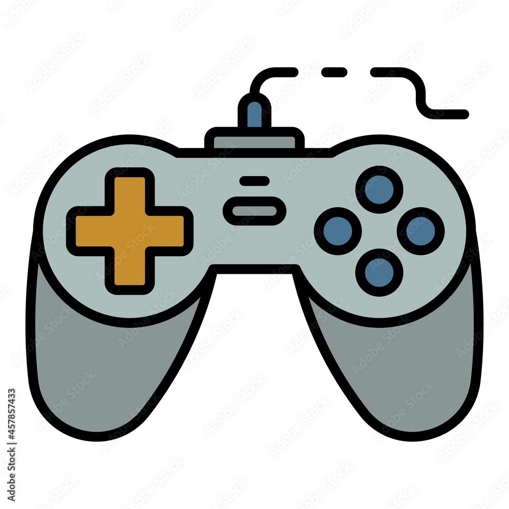 Aufkleber arcade joystick icon. outline arcade joystick vector icon color flat isolated
