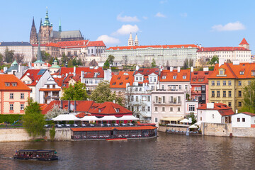 Obraz premium Old Prague view on a summer day. Czech Republic