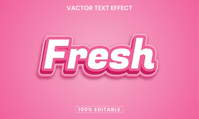 Fresh editable 3d text effect 