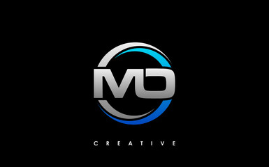 MO Letter Initial Logo Design Template Vector Illustration