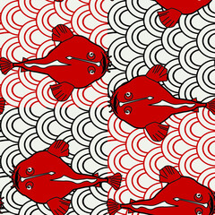 seamless pattern with fishes